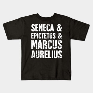 Famous Stoics | Stoicism Design Kids T-Shirt